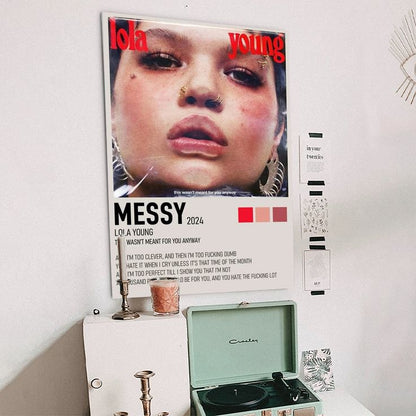Music Poster- Lola Young - Messy 2024 Poster- Vintage Style - Size 24x36