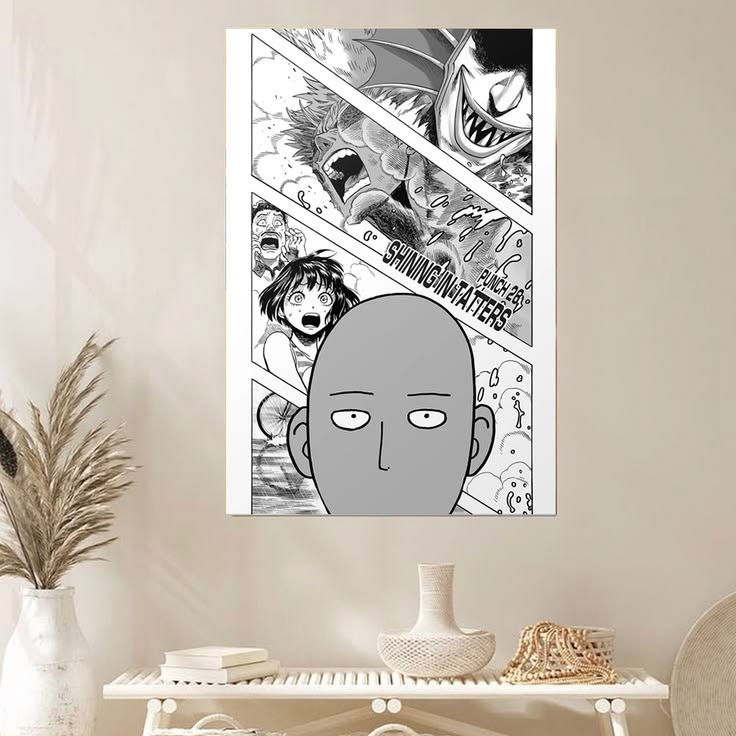 Saitama Anime Poster Home Decor Poster Size 24''x36''