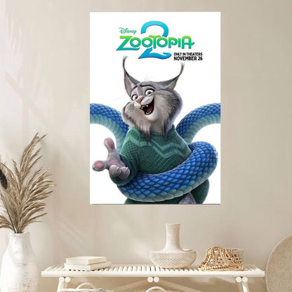 Zootopia 2 Disney Movie November 26 Animated Character Poster Size 24''x36''