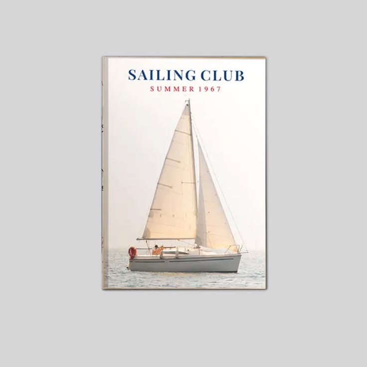 Fashion Magazine Summer Sailboat Wall Art Poster Full Size 24''x36''