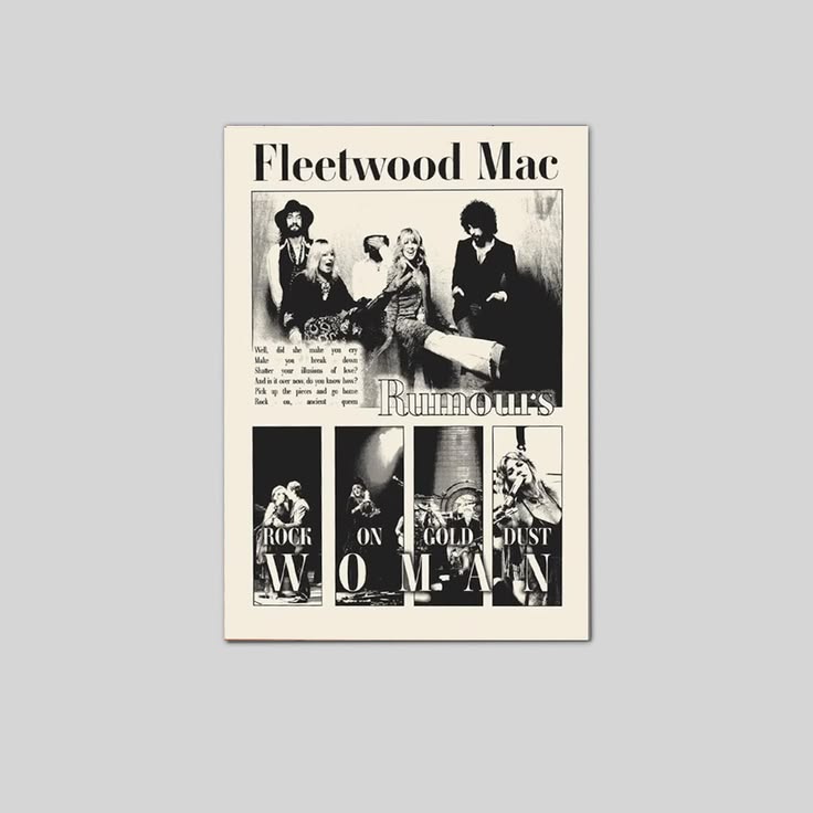 RUMOURS Album Cover Wall Art Posters No Framed Size 24''x36''
