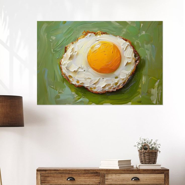 Kitchen Poster- Haitunone Fried Egg Food Wall Art Poster Full Size 24''x36''