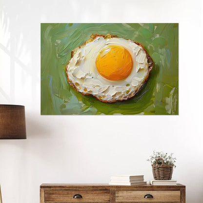 Kitchen Poster- Haitunone Fried Egg Food Wall Art Poster Full Size 24''x36''