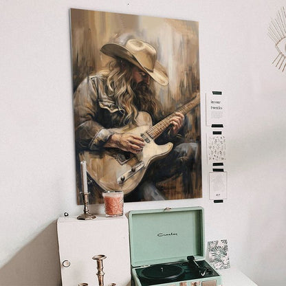 Music Poster  Chris Stapleton 8 Canvas Poster Retro Style - Size 24''x36''