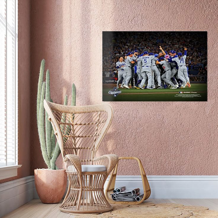 Los Angeles Dodgers 2025 World Series Champions Dogpile Celebration Poster Size 24''x36''