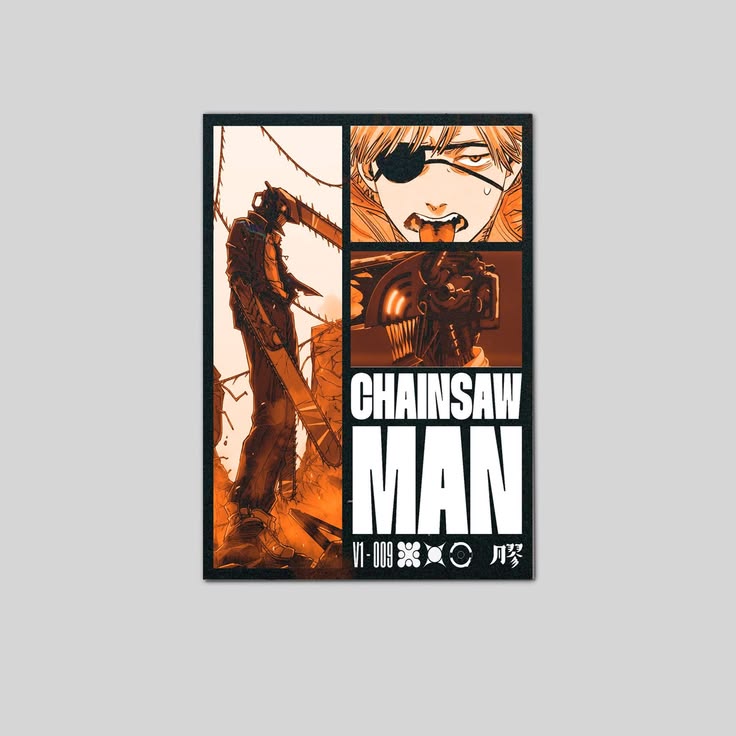 Chainsaw Man Retro Manga Poster Size 24''x36''