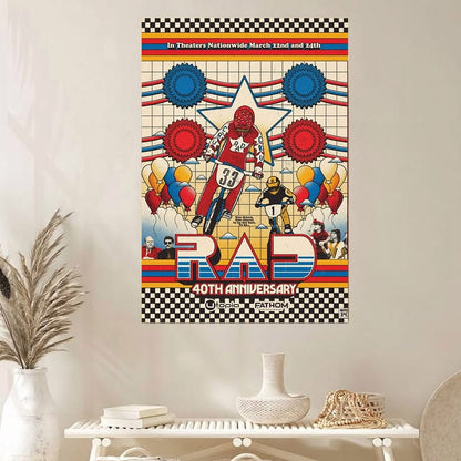 RAD Movie 40th Anniversary Poster 2026 Fathom Events BMX Wall Art Poster Size 24''x36''