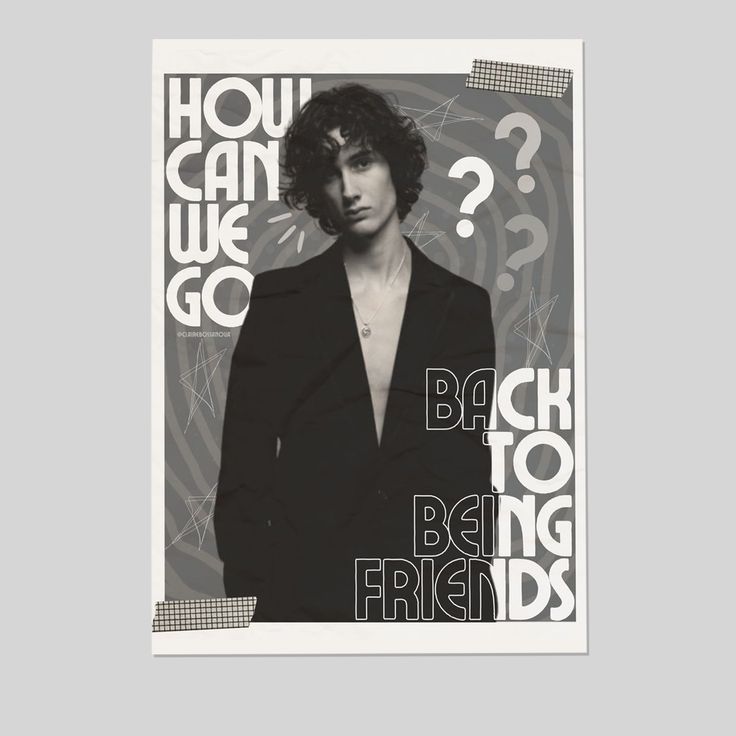 Music Poster - Sombr Back To Friends - Vintage Style - Size 24x36