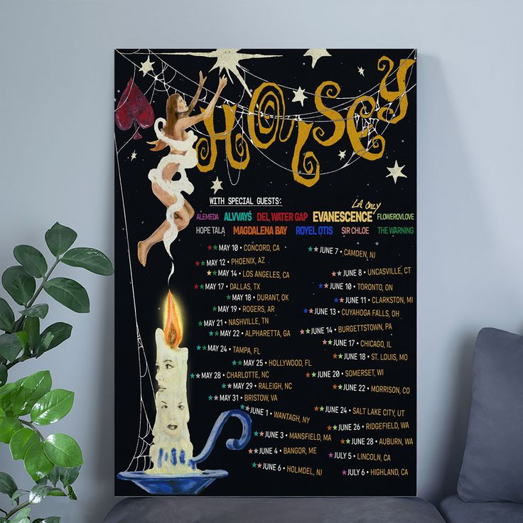 Halsey Tour Dates Poster 2025 Size 24''x36''