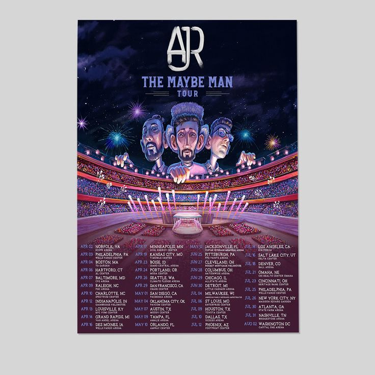 AJR The Maybe Man TourAlbum Cover Canvas Poster Print Music Posters for Room Aesthetic Gift Size 24''x36''