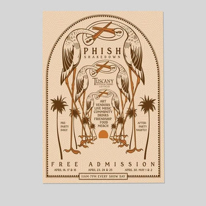 Phish At The Tuscany Resort And Casino Tour 2026 Poster Size 24''x36''