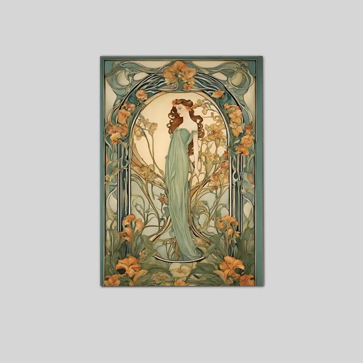 Vintage The Maiden in Sage Poster Full Size 24''x36''