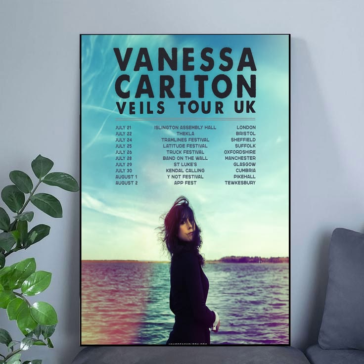 𝐕𝐚𝐧𝐞𝐬𝐬𝐚 𝐂𝐚𝐫𝐥𝐭𝐨𝐧 Veils Tour 2026 UK Size 24''x36''