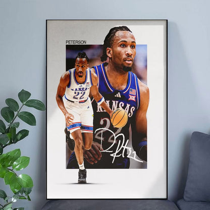 Darryn Peterson Kansas Jayhawks Basketball Poster, Sports Wall Decor Size 24''x36''