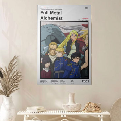Full Metal Alchemist Poster: Minimalist Anime Manga Art Print