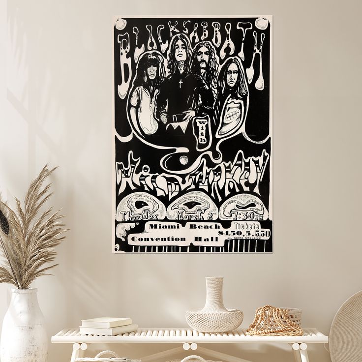1972 BLACK SABBATH CONCERT POSTER WALL ART PRINT OZZY OSBOURNE CONCERT POSTER Size 24''x36''