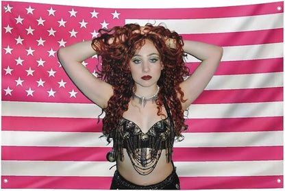 Music Poster Interesting National Flag Wall Tapestry with Chappell Roan, Poster Flag Gift Retro Style - Size 24''x36''