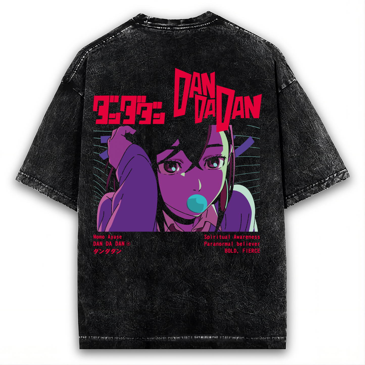 MOMO AYASE "BUBBLEGUM" DANDADAN VINTAGE WASHED TEE
