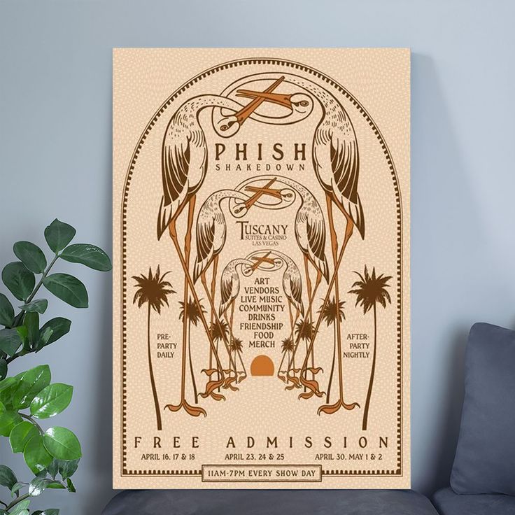 Phish At The Tuscany Resort And Casino Tour 2026 Poster Size 24''x36''