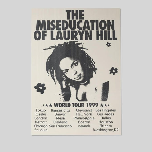 Vintage Lauryn Hill Matte Vertical Posters Print , Music Poster, Retro Wall Art, Music Decor Size 24''x36''