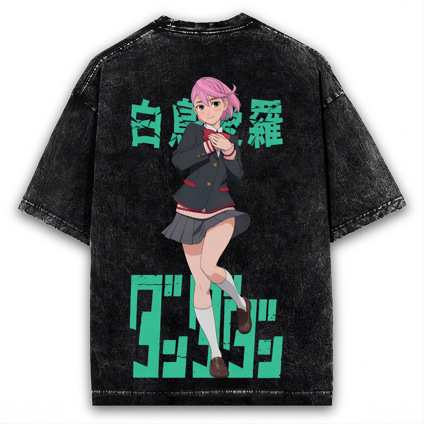 AIRA SHIRATORI "SCHOOL GIRL" DANDADAN VINTAGE WASHED TEE
