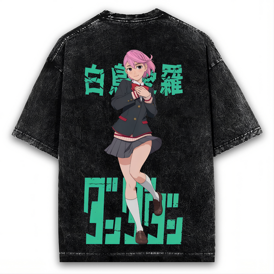 AIRA SHIRATORI "SCHOOL GIRL" DANDADAN VINTAGE WASHED TEE