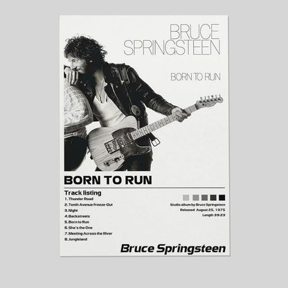 Bruce Springsteen Born to Run Canvas Poster Wall Decorative Art Painting Living Room Size 24''x36''