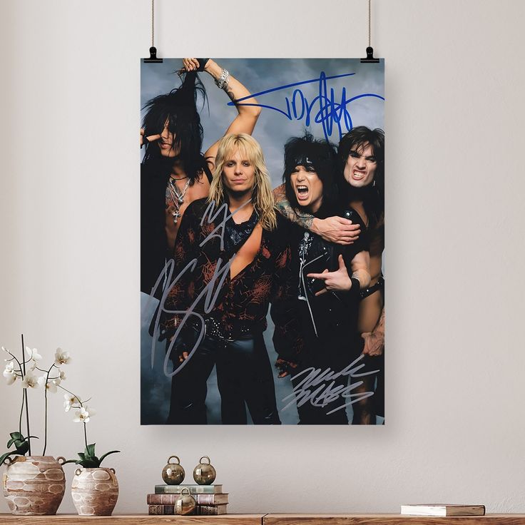 Music Poster - Motley Crue Band Poster Retro Style - Size 24x36