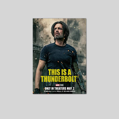 Thunderbolts Movie Poster Florence Pugh Marvel Sebastian Stan a Size 24''x36''