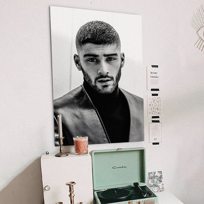 Singer Zayn_malik Black And White Art Posters Office Bedroom Room Aesthetics Size 24''x36''
