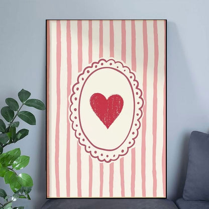 Vintage Valentines Wall Art Poster Full Size 24''x36''