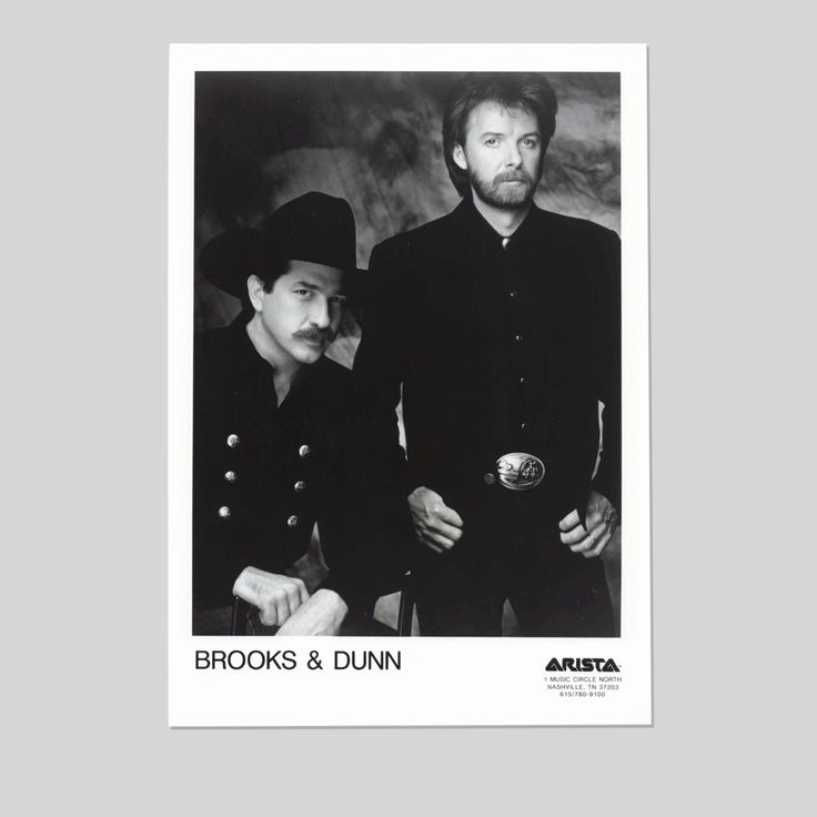 Brooks & Dunn Original Promo Photo Country Music 91 Size 24''x36''