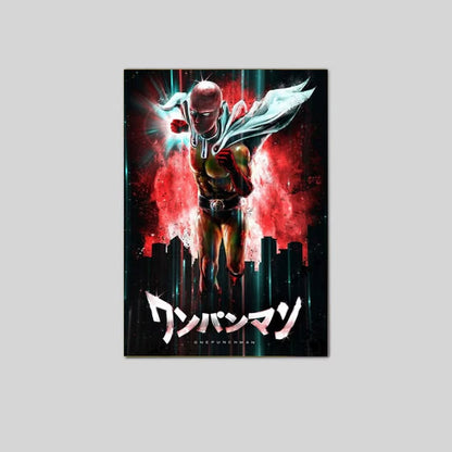 ONE-PUNCH Man Japanese Anime Poster Living Room Walls Decor Home Poster Size 24''x36''