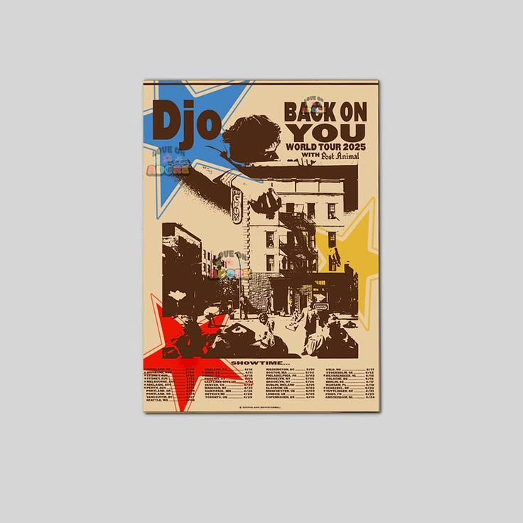 Djo Back on you tour concept poster