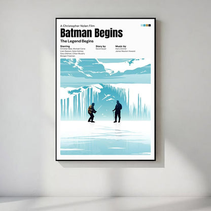Batman Begins Poster, Action Cinematic Wall Art
