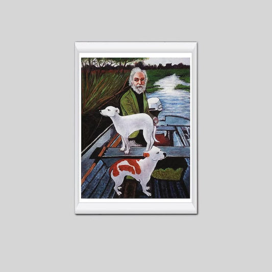 Lucky Shop Goodfellas Old Man and Dogs "painting" Replica Poster Full Size 24''x36''
