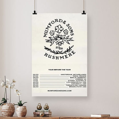 Mumford & Sons 2025 Tour Before the Tour Poster Size 24''x36''