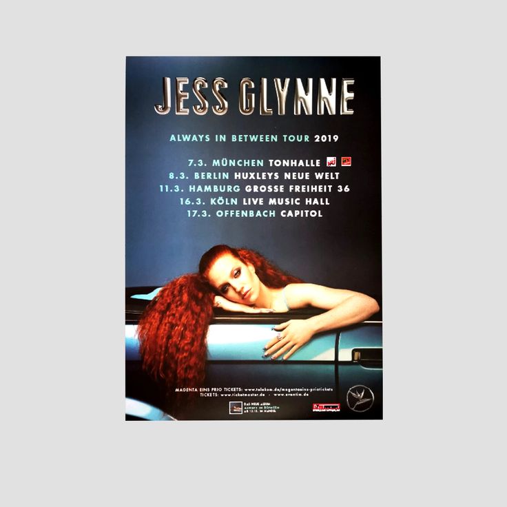 JESS GLYNNE 2019 TOUR Concert Poster Retro Style - Size 24''x36''