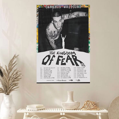 Cameron Whitcomb Poster, The Kingdom Of Fear Tour Print, Alternative Rock Wall Art, Music Lover Gift Decor