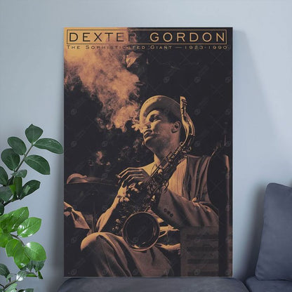 Dexter Gordon Poster Retro Jazz Music Wall Art Size 24''x36''