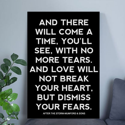 Mumford & Sons - There Will Come a Time - Music Wall Art Décor, This Ready to Frame Song Lyric Poster Print Size 24''x36''