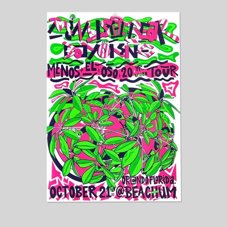 Minus The Bear Orlando Florida October 21 2025 Poster Home Decor, Wall Art Size 24''x36''
