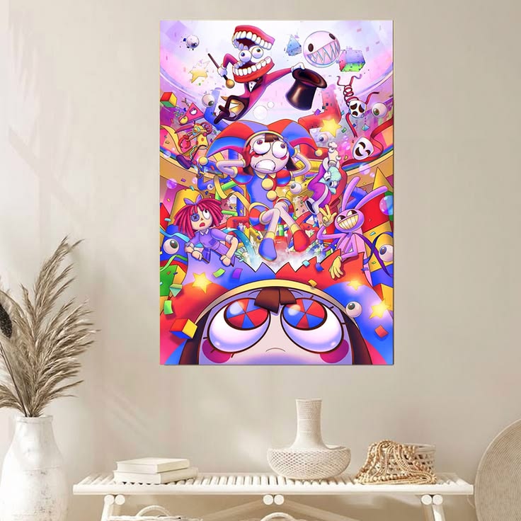 The Amazing Digital Circus 5 Poster, Anime Wall Art Decor, Unframed Anime Wall Decor