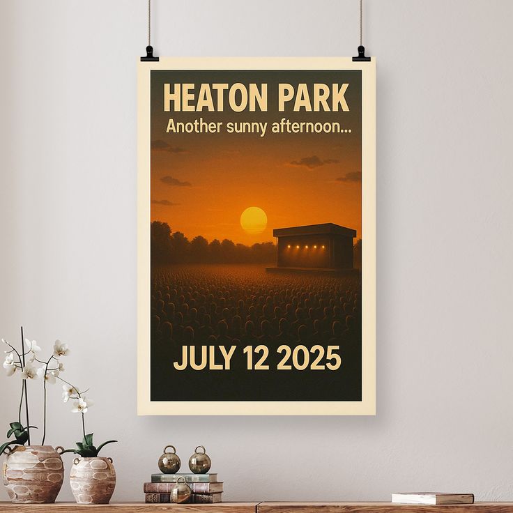 Music Poster- Oasis Heaton Park Sunny Afternoon Concert 2025 Poster - Vintage Style - Size 24x36