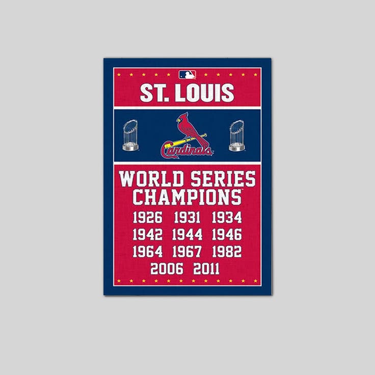 St. Louis Cardinals 11-TIME WORLD SERIES CHAMPIONS POSTER Poster Size 24''x36''