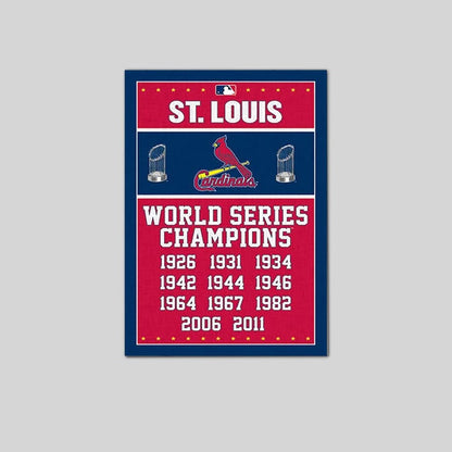 St. Louis Cardinals 11-TIME WORLD SERIES CHAMPIONS POSTER Poster Size 24''x36''