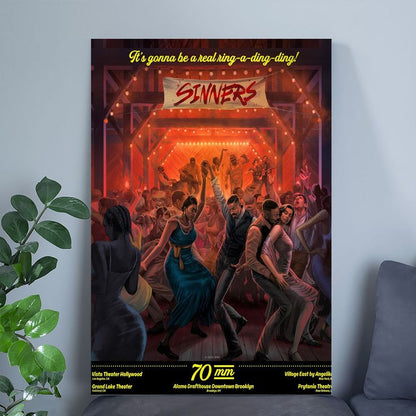 Movie Poster - Sinners 2025 Horror Movie - Graphic Style - Size 24''x36''