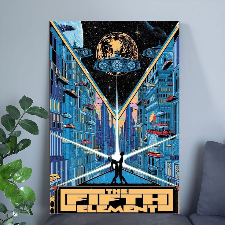 The Fifth Element Movie Poster Bruce Willis Print Alternate Version Wall Size 24''x36''