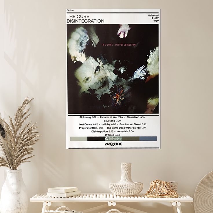 Music Poster - The Cure Poster - Vintage Style - Size 24x36