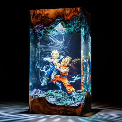 Cosmic Warrior Vs Royal Pride Warrior Resin Lamp V2